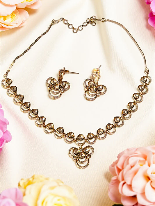 Heritage Blossom Polki Necklace Set