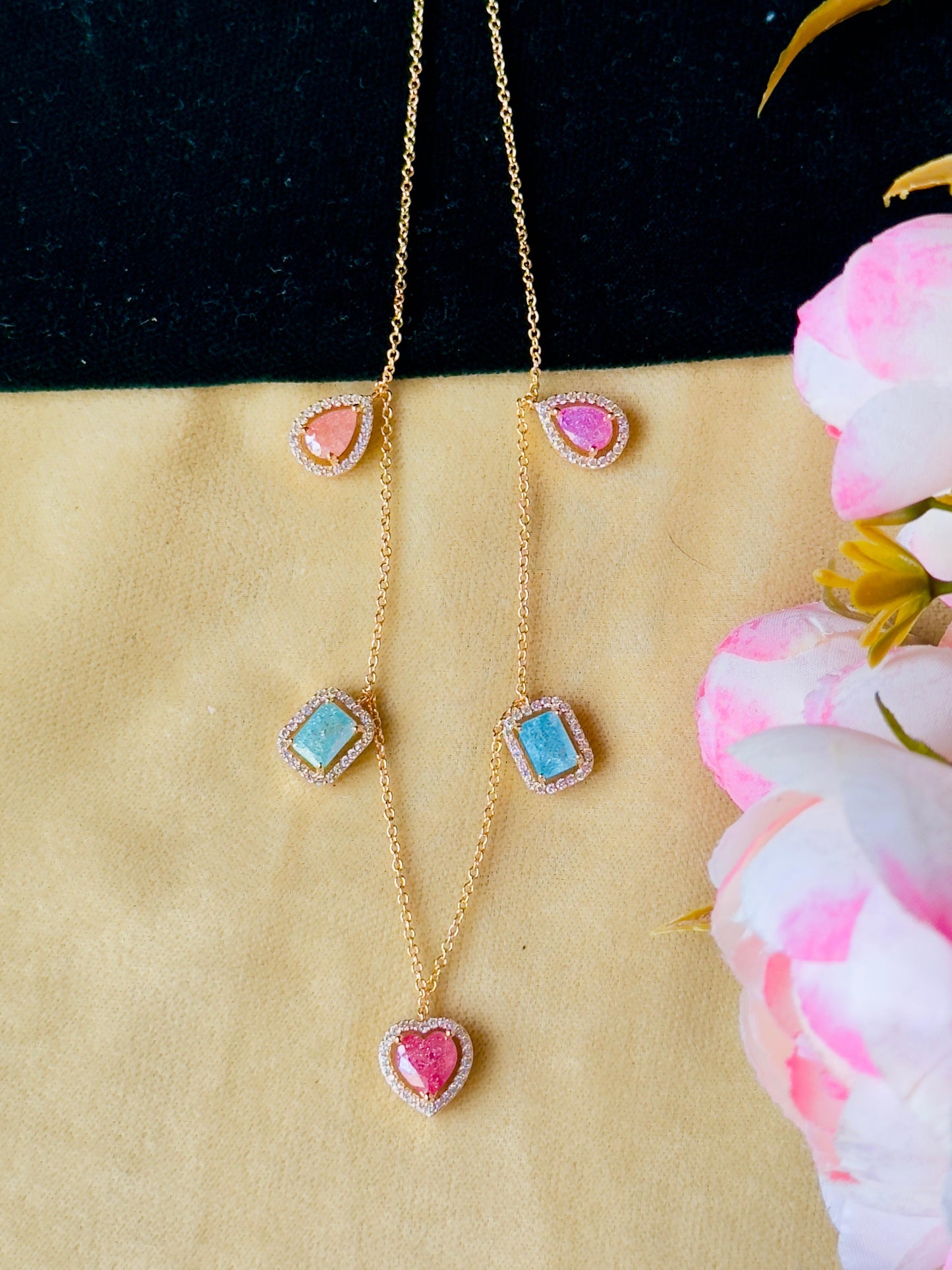 Rainbow Milky Gem CZ Magic Necklace
