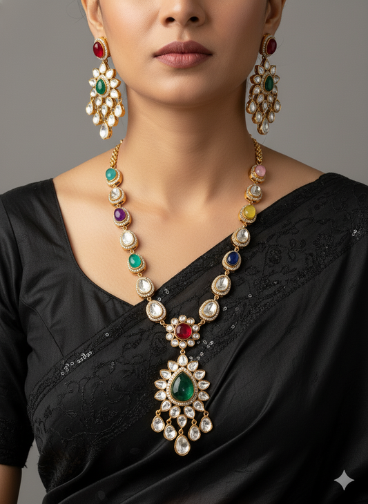 Navratna Necklace Set