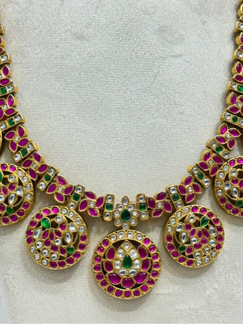 Anvitha Jadau Bottumala Haram Necklace Set