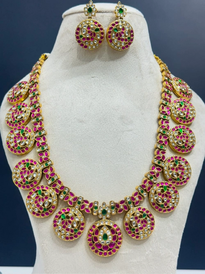 Anvitha Jadau Bottumala Haram Necklace Set