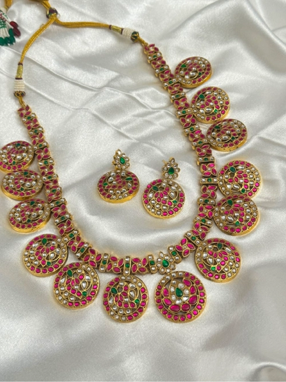 Anvitha Jadau Bottumala Haram Necklace Set