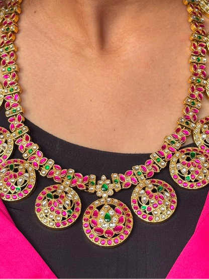 Anvitha Jadau Bottumala Haram Necklace Set
