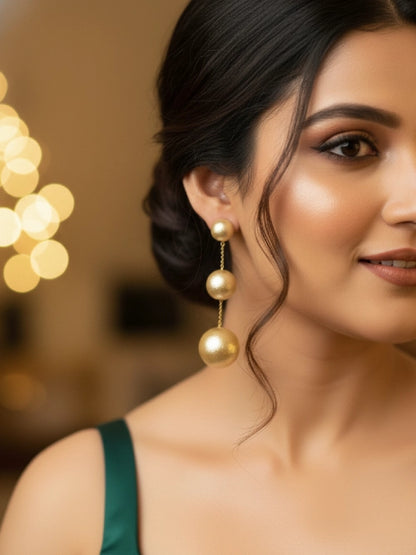 18K Gold Plated Modern Drop Earrings