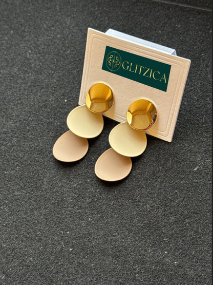 18K Gold Plated Ivory Wave Earrings