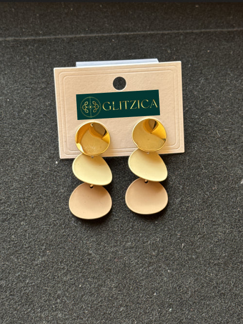 18K Gold Plated Ivory Wave Earrings
