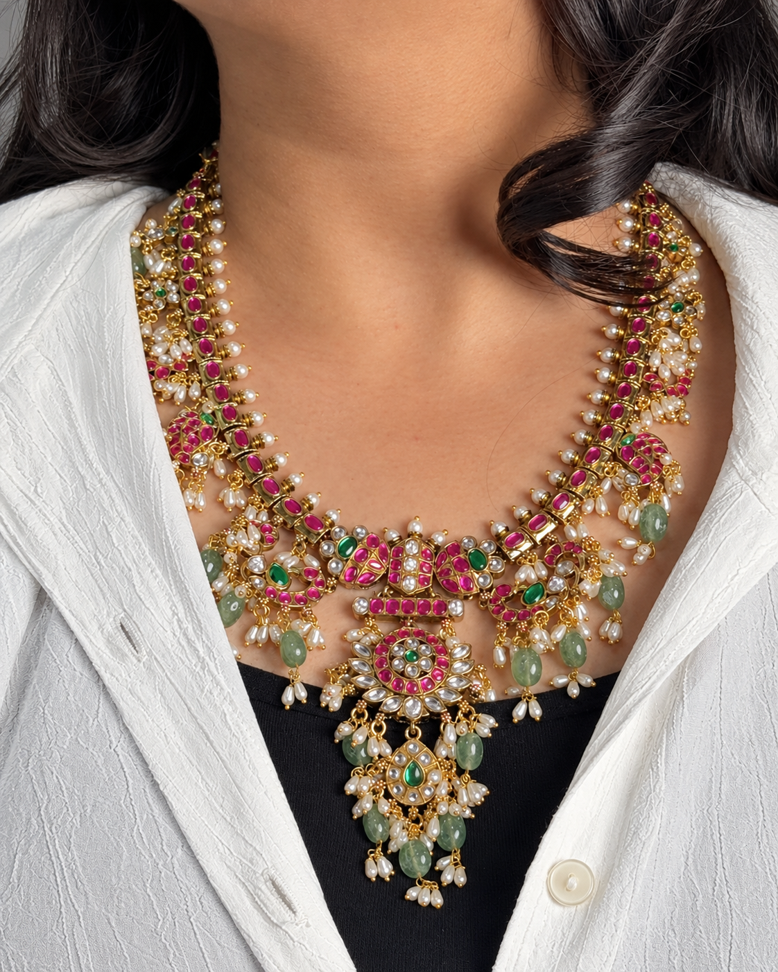 Vrinda Jadau Necklace Set