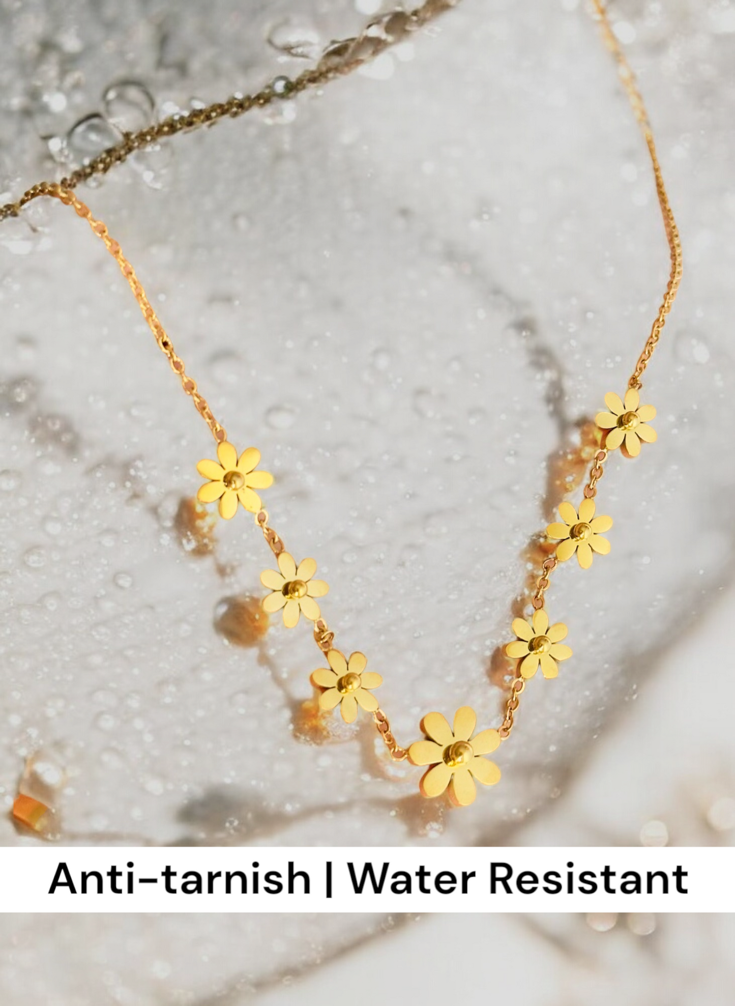 18K Gold-Plated  Daisy Flower Necklace