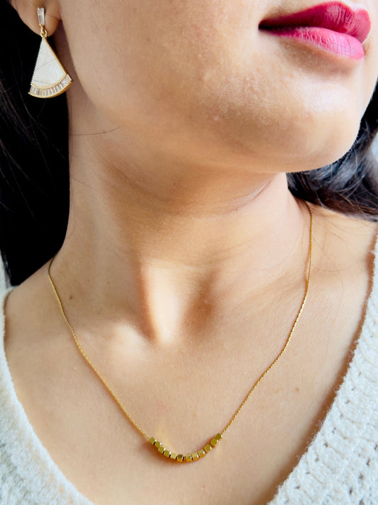 18K Gold-Plated Tiny Square Necklace
