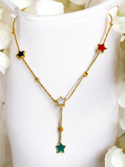Multi Colored Star Necklace