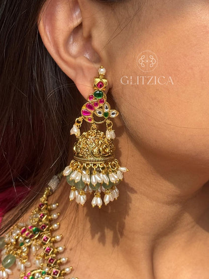 Long Roopamati Jadau Antique Necklace set