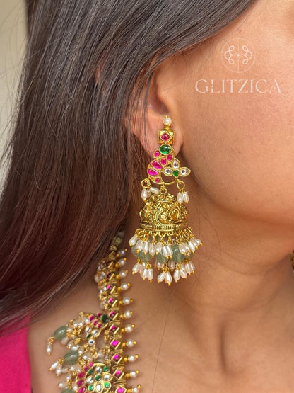 Long Roopamati Jadau Antique Necklace set