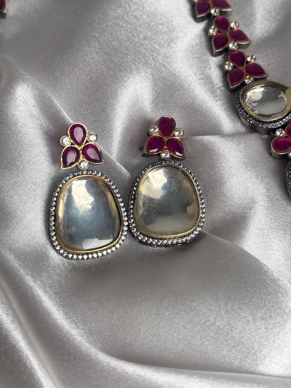 Kundan Ruby Long Necklace Set