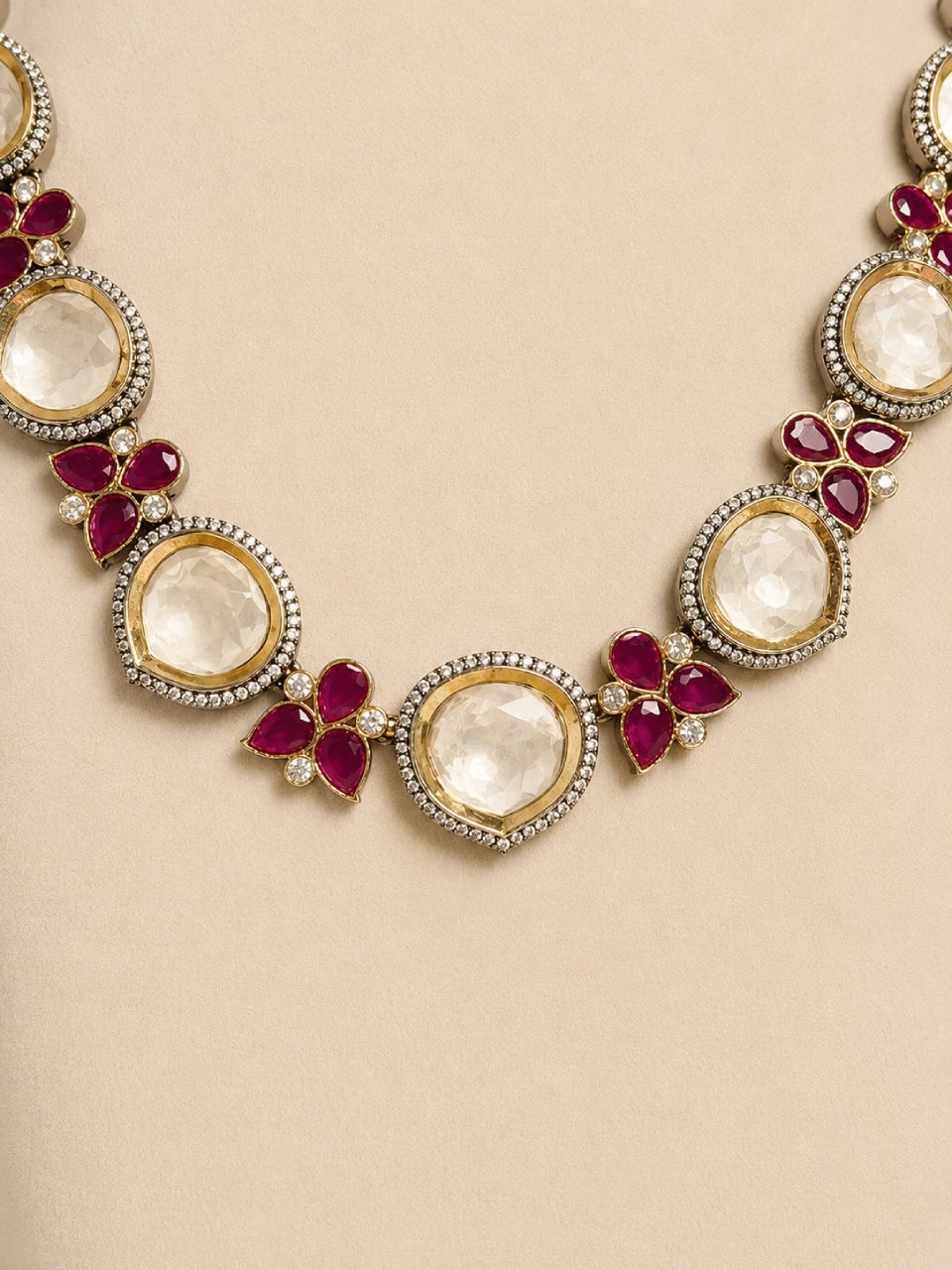Kundan Ruby Long Necklace Set