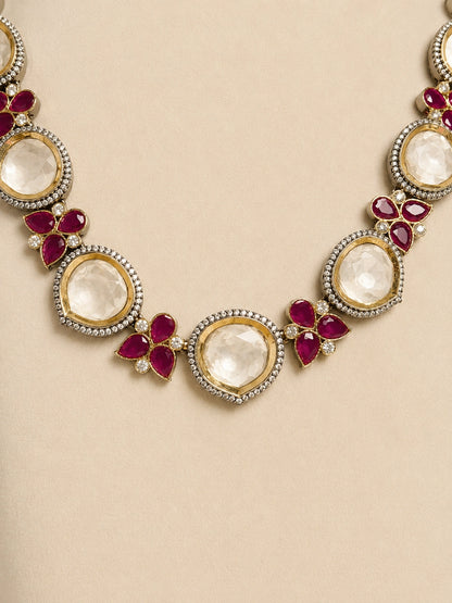 Kundan Ruby Long Necklace Set