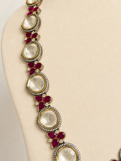 Kundan Ruby Long Necklace Set