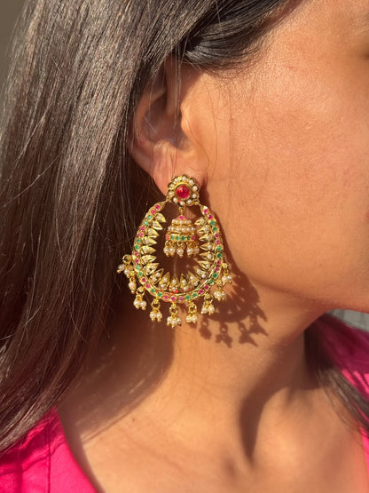 Jadau Danglers Jhumka Earring