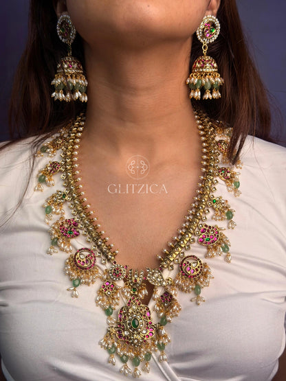 Divya Guttapusalu Long Necklace Set