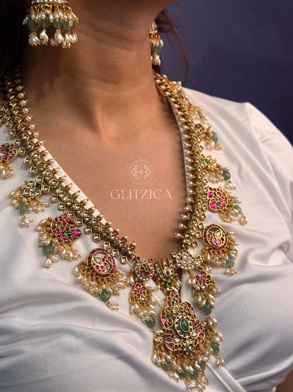 Divya Guttapusalu Long Necklace Set
