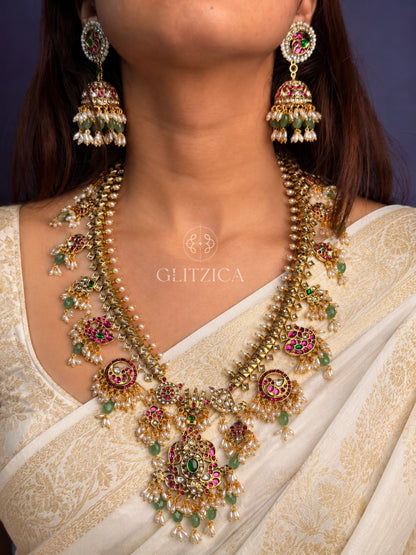 Divya Guttapusalu Long Necklace Set