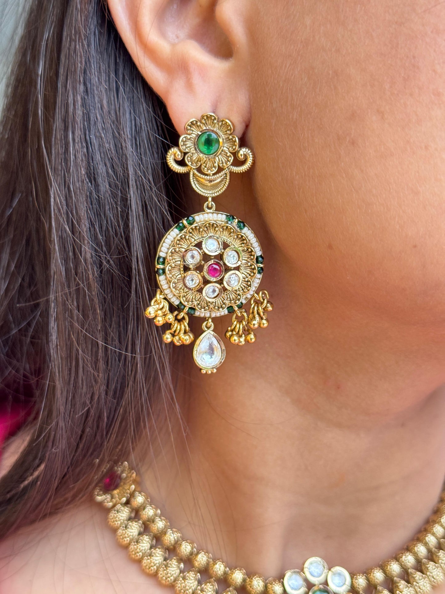 Paridhi Polki Antique Necklace Set