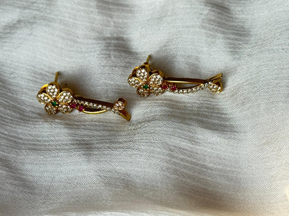 Luxury Fan-Style 18K Gold-plated Necklace Set