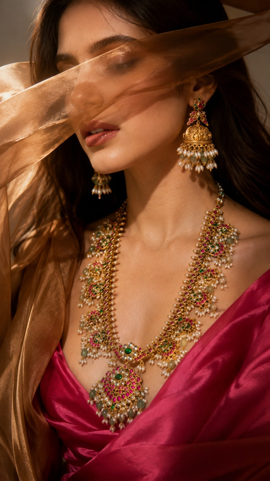 Long Roopamati Jadau Antique Necklace set