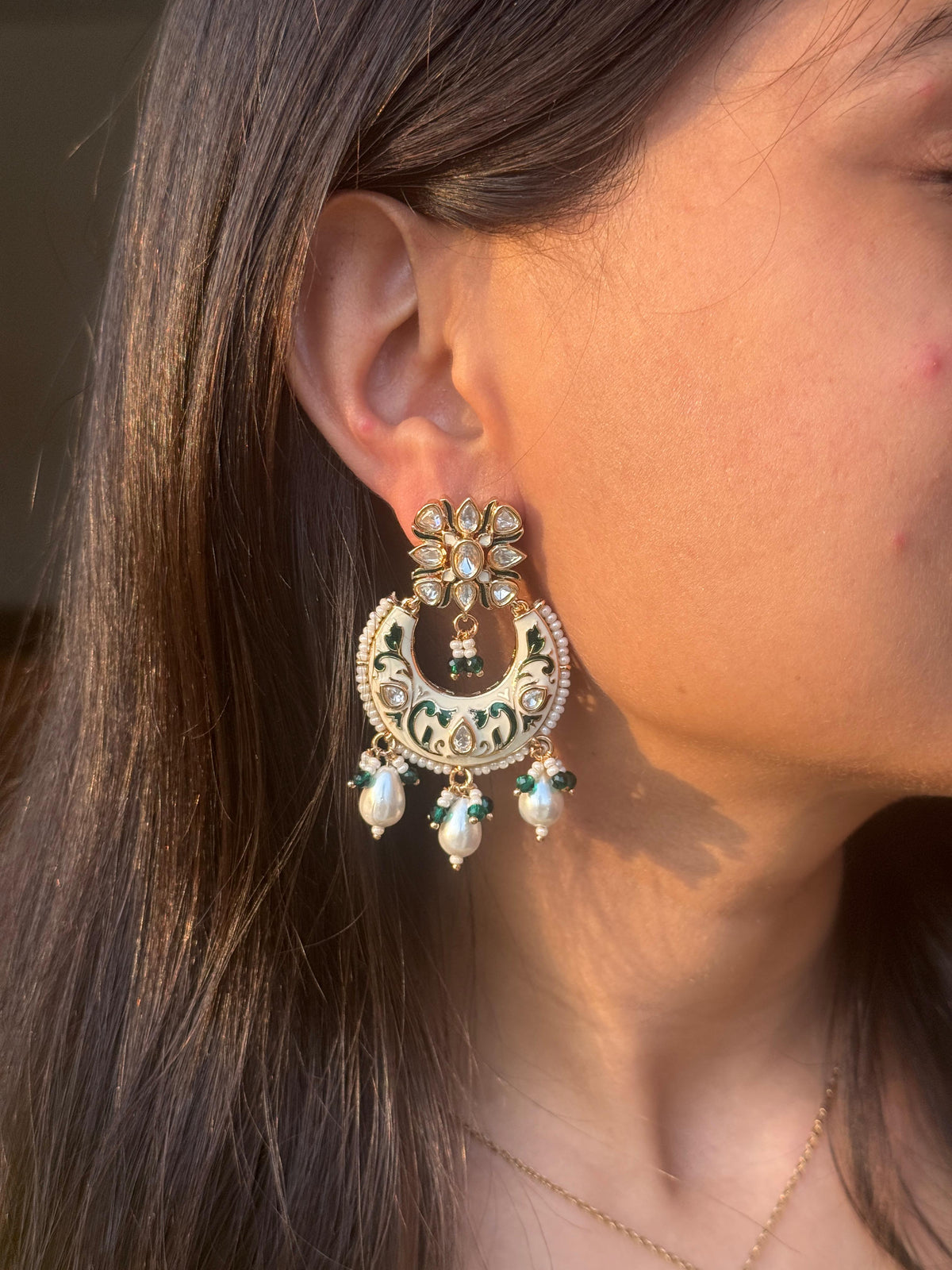 Khushi Polki Meenakari Earrings