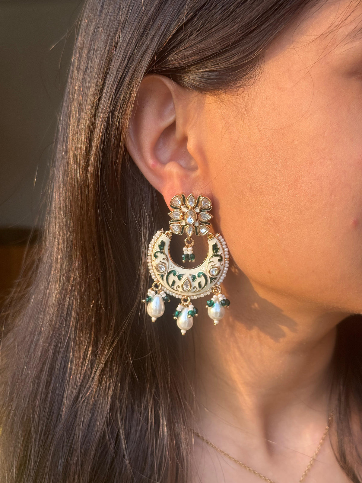 Khushi Polki Meenakari Earrings
