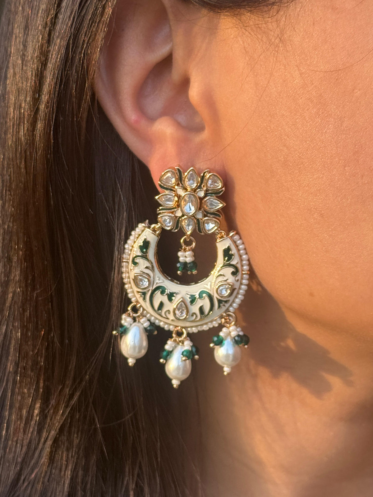 Khushi Polki Meenakari Earrings