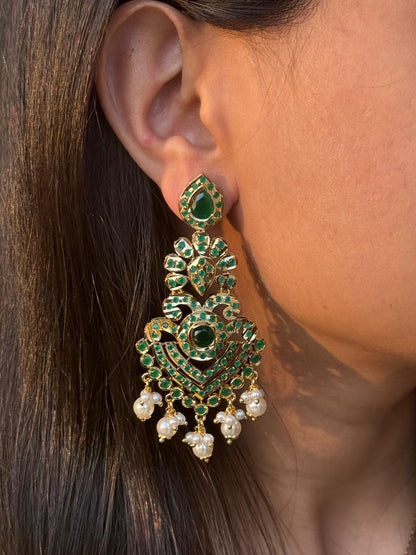 Green Jadau Jhumka
