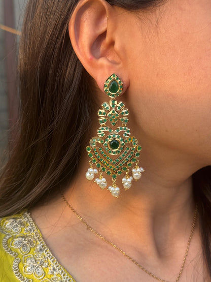 Green Jadau Jhumka