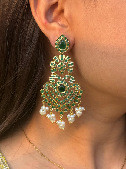 Green Jadau Jhumka
