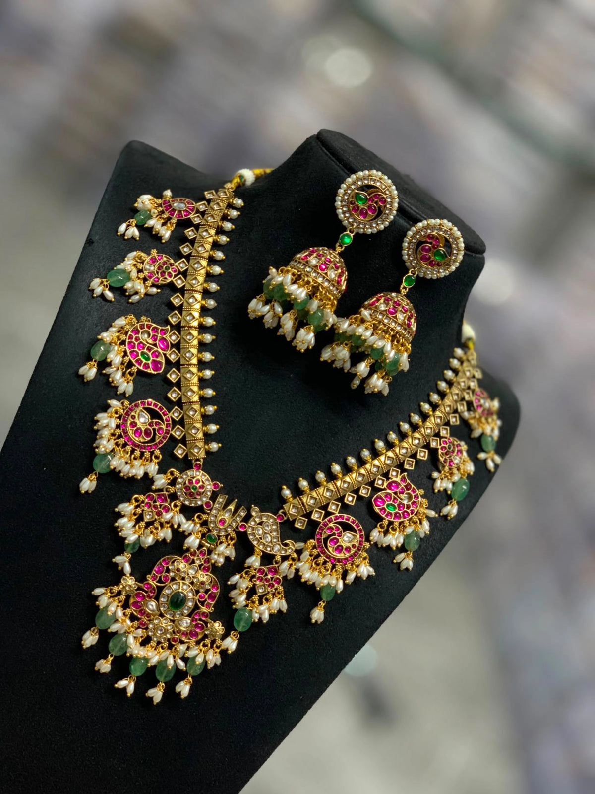 Divya Jadau Guttapusalu Necklace Set