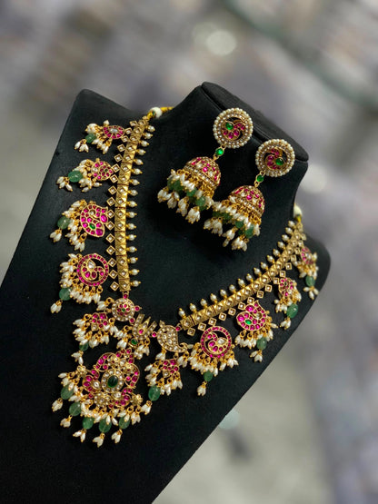 Divya Jadau Guttapusalu Necklace Set