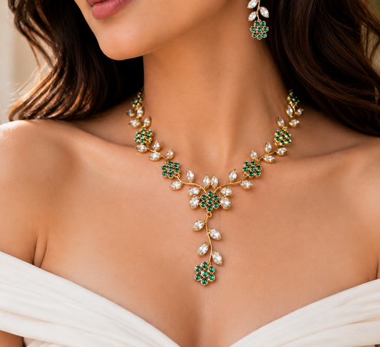 Pankhuri Floral Necklace Set