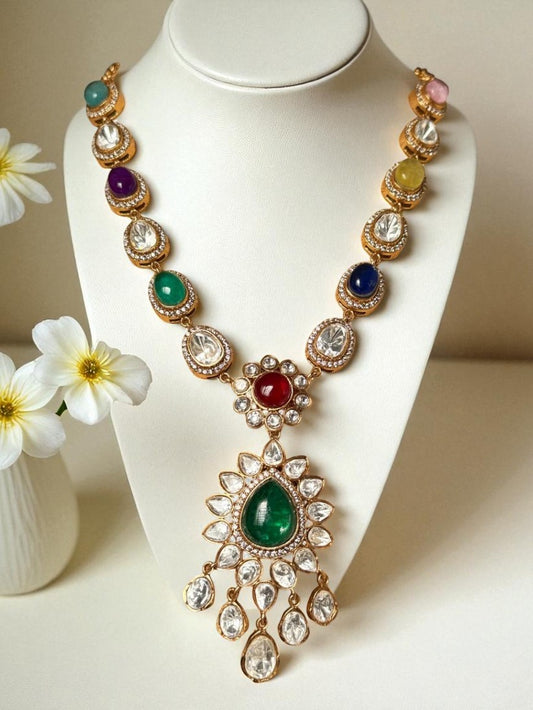 Navratna Necklace Set